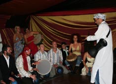 Drum circle at a wedding